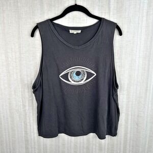 Synergy Washed Black Eye Graphic Print OG Cotton Relaxed Tank Size XL